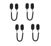 Juinrinet Remote Control Holder Lanyard 4 Pack Anti Lost Rope for TV Black | Buckle design lets you fix your remote back onto bracket, turning loose remotes into an organized, accessible setup.