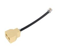 Juinrinet Telephone Cable Splitter RJ12 6P6C Coupler for RJ11 50cm Cable | Telephone Cable Splitter RJ12 6P6C Coupler with 50 cm cable enables two line connections on home or phones
