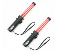 Juinrinet Traffic Batons 30cm LED Signal Sticks, 2-Pack with Light Modes