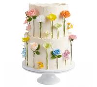 Juinte 25 Pcs Wildflower Cake Toppers with Stems Baby in Bloom Cake Decorations Artificial Wildflower Party Decorations for Party Birthday Picnic Baby Shower