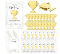 Juinte Employee Appreciation Gifts Bulk Trophy Pins with Thank You Cards Organza Bags Inspirational Appreciation Recognition Gift for Team Staff Volunteer Student Teacher Nurse, M, metal, paper