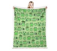 Juirnost Frog Blanket Frog Gifts for Women Frog Gifts for Frog Lovers Soft and Cozy Throw Blanket for Couch Sofa Bed Living Dorm Room Home Decor 60X80inch Soft Warm Lightweight