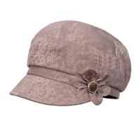 Juiterchy Women Retro Classic Visor Newsboy Cabbie Cap Beret Hats with Flower Buckle for Woman Ladies, 2pink, One Size