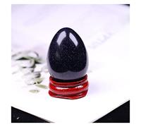 JUIYU Crystal Stone 1PC Natural Crystal Egg Semi Precious Stone Rose Quartz Presents (Color : Blue sandstone, Size : 40x30mm)