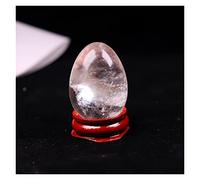 JUIYU Crystal Stone 1PC Natural Crystal Egg Semi Precious Stone Rose Quartz Presents (Color : Clear quartz, Size : 40x30mm)