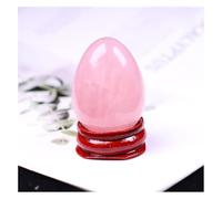 JUIYU Crystal Stone 1PC Natural Crystal Egg Semi Precious Stone Rose Quartz Presents (Color : Rose quartz, Size : 40x30mm)