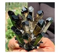JUIYU Crystal Stone Black Phantom Quartz Crystal Cluster Mineral Specime Presents (Size : 300-350g)