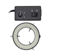 JUIYU Microscope Accessories Kit 144 LED Microscope Ring Light, Illuminator Lamp with Adapter for Stereo Microscope Circle Light Microscopio Lens Camera Magnifier Microscope Slides
