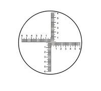 JUIYU Microscope Accessories Kit DIV 0.1 mm Eyepiece Micrometer Biological Microscope Reticle Scale Cross Ruler 6-0-6 Area Measurement Graticle Diameter 20 mm Microscope Slides