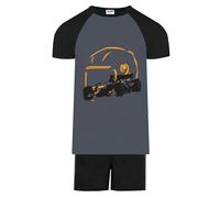 Jujak Boys Racing Car Grand Prix Design 2 Short Pyjamas PJs Motor Sports Premium Range (UK, Age, 14 Years, 15 Years, Regular, Grey/Black-D4)