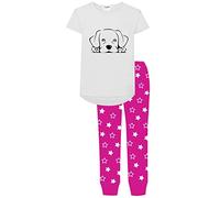Jujak Girls Puppy Pyjamas Short Sleeved PJs Loungewear L Premium Range Made in England - Pink (12-13 Years)