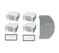 JUJIAN 10Pcs Spare Parts For Eve Plus Robot Vacuum Cleaner Wet HEPA Filter Dust Bag Mop Cloth