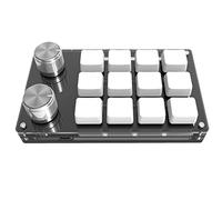 JUJIAN 12-Buttons+2-Buttons Custom Keypad 12-Button OSU Gaming Mini One-Handed Mechanical Keyboard Support Hot Swap White