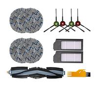 JUJIAN 12pcs HEPA Filter Mop Cloth Main Side Brush for Deebot T10 TURBO Robot Vacuum Cleaner Replacement Parts Kit
