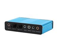 JUJIAN Sound Card, 6-Channel External Sound Card USB 2.0 External 7.1 5.1 Surround Audio Optical S/PDIF Audio Card Adapter