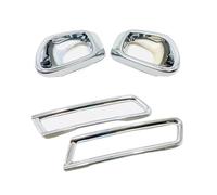 JUJIKCLPF Car Foglamp Trim For Territory 2020 Rear Fog Light Lamp Frame Panel Cover Foglight Trims Chrome Car Accessories(Front and Rear)