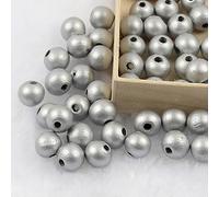 JUJING 50-500pcs 6-12mm Gold Silver Color Wooden Beads Natural Round Wood Balls Spacer Beads For Jewelry Making DIY Necklace Bracelet