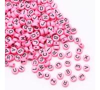 JUJING Flat Round 4X7mm Gold Color Letter Beads Acrylic Random Alphabet Spacer Beads For Necklace Bracelet DIY Jewelry Making