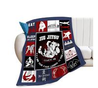 Jujitsu Blanket Jujitsu Throw Blankets Jodo Sport Theme Decor Jiu Jitsu Gifts for Men Boys Cozy Fleece Flannel Blanket Soft Warm Plush Lightweight Blanket for Couch Sofa Bed 40"X50"