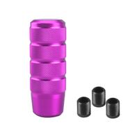 Jujlwm 95MM Universal Non-Slip Gear Shift Knob Manual Transmission Aluminum Knurled Shifter Lever Gear Shift Lever Knob(Purple)