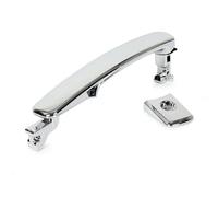 Jujlwm Door Handle Driver for Infiniti FX35 FX45 Smooth Exterior Door Handle Set Front Rear Left Right Chrome Car Exterior Handles(Front Left)