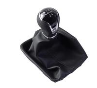 Jujlwm for Seat for Leon 1ll MK3 2012-2020 5/6 Speed Manual Leather Gear Shift Knob Car Accessories Gear Shift Lever Knob(Black 5 Speed)