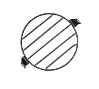 Jujlwm Motorcycle Headlight Grille Cover For Universal 7 Inch Motorcycle Headlight Grill Guard Replacement Light Cover Accessories Decoration Protective Metal Round Retro