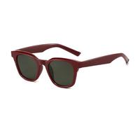 JUJNTNT Fashion Square Sunglasses - Minimalist Versatile Uv Protection(Burgundy)