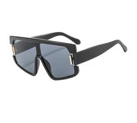JUJNTNT Fashionable Black Oversized Square Sunglasses for Men and Women, Lightweight Durable Frame with Comfortable Fit, Me