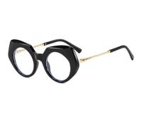 JUJNTNT Irregular Geometric Sunglasses for Women Chunky Thick Frame Fashion Sun Glasses Metal Temples UV400 Protection Bold