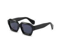 JUJNTNT Irregular Square Sunglasses Men Women Trending Shades Retro Polygon Uv400(sand black)
