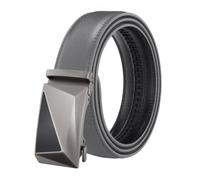 JUJNTNT Mens Automatic Ratchet Belt, Brushed Metal Sliding Buckle, Adjustable Waist Belt for Men Business Casual, Smooth Cut to Fit Belt for Suit Trousers and Jeans(120cm/7)