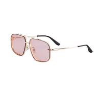 JUJNTNT Men's Double Bridge Polygon Sunglasses - Metal Frame Gradient UV400 Lens Lightweight Eyewear for Driving Outdoor,C2,One size