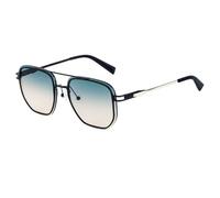 JUJNTNT Men's Retro Double Bridge Square Sunglasses - Polarized Gradient Lens UV400 Protection Metal Frame Eyewear for Driving Outdoor,C4,One size