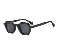 JUJNTNT Octagonal Geometric Sunglasses for Women Men Chunky Retro Thick Frame Sun Glasses UV400 Protection Bold Polygon Hip