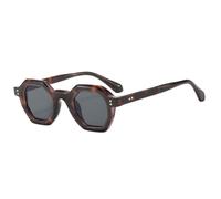 JUJNTNT Octagonal Geometric Sunglasses for Women Men Chunky Retro Thick Frame Sun Glasses UV400 Protection Bold Polygon Hip