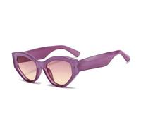 JUJNTNT Oversized Cat Eye Fashion Sunglasses for Women Men Vintage Gradient Jelly Frame Glasses Outdoor Uv400(purple)