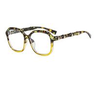 JUJNTNT Oversized Glasses for Women Men Retro Square Clear Lens Eyeglasses Frame with Stylish Bamboo Joint Effect Metal Tem