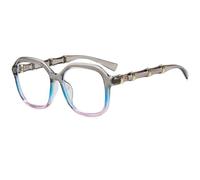 JUJNTNT Oversized Glasses for Women Men Retro Square Clear Lens Eyeglasses Frame with Stylish Bamboo Joint Effect Metal Tem