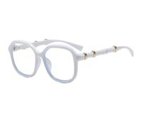 JUJNTNT Oversized Glasses for Women Men Retro Square Clear Lens Eyeglasses Frame with Stylish Bamboo Joint Effect Metal Tem