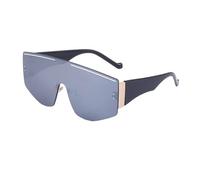 JUJNTNT Oversized Rimless Shield Sunglasses - Hollow Carved Gradient Lens PC Temple Lightweight Eyewear for Fashion Outdoor,C2,One size