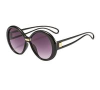 JUJNTNT Oversized Round Sunglasses for Women Retro Big Frame Sun Glasses with Unique Hollow Temples UV400 Protection Stylis