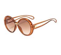 JUJNTNT Oversized Round Sunglasses for Women Retro Big Frame Sun Glasses with Unique Hollow Temples UV400 Protection Stylis