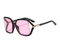 JUJNTNT Oversized Square Sunglasses for Women Retro Bold Thick Frame Fashion Sun Glasses UV400 Protection Chic Eyewear with