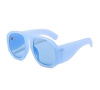 JUJNTNT Oversized Sunglasses for Women,Steampunk Big Frame Gradient Lens Eyeglass(C10 Blue-Blue)