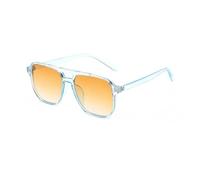 JUJNTNT Retro Double Bridges Sunglasses for Women Men Nail Decoration Uv400 Trending(Blue orange gradient)