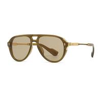 JUJNTNT Retro Double Bridges Sunglasses for Women Men Uv400 Trending Rivets Luxury(Olive green green)