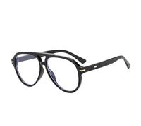 JUJNTNT Retro Oversized Double Bridges Sunglasses Women Fashion Gradient Shades Uv400 Men Trending Rivets(Black clear)