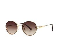 JUJNTNT Round Sunglasses for Women Men, Retro Gradient Lens Metal Frame Sun Glasses, UV400 Protection Fashion Shades for Daily Wear