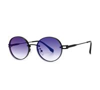 JUJNTNT Round Sunglasses for Women Men, Retro Gradient Lens Metal Frame Sun Glasses, UV400 Protection Fashion Shades for Daily Wear